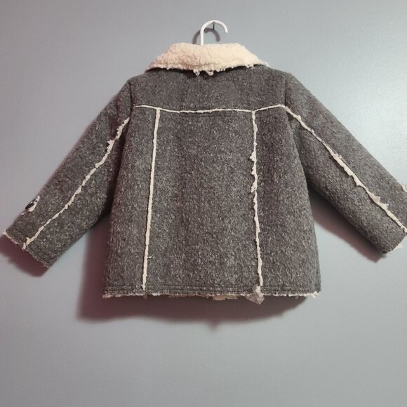 The Original Ben Sherman gray and white jacket Faux Fur 24 month - Picture 3 of 8